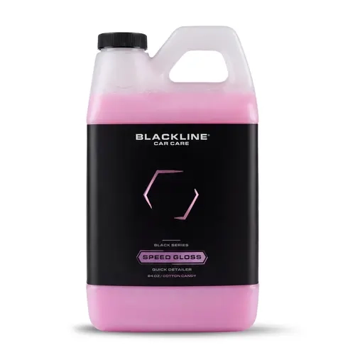 BLACKLINE Speed Gloss Complete Car Detailing System Bundle - 64oz Bottle Refill, Instant Shine Spray Detailer, Slick Surface Cleaner, Water-Beading Paint Protection, Reset, Crystal & Blackout Gloss Cleaners, Fingerprint & Dust Remover for Daily Use