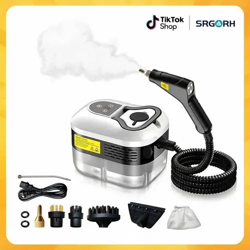 Handheld Multi-Surface Steam Cleaner Set, Portable Adjustable-Levels Specialty Power Tool with 10 Accessories for Kitchen, Bathroom Cleaning