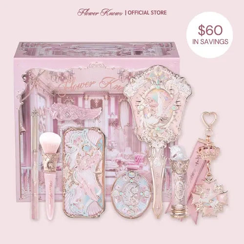 [NEW] Flower Knows Celestial Bloom Set, 9-Piece Knight Unicorn Collection Full Face Cosmetic Box with Brush, Eyeshadow & Lipstick, Beauty On The Go, #sohochic, Ideal for Christmas gift, Black Friday