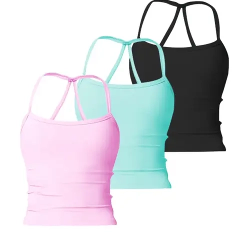 3-Pack Women's Athletic Tops, Sportswear Tank Top, Soft High-Stretch Activewear Fabric, Ideal for Casual Hiking, Running & Fitness, Comfortable Stylish Daily Wear