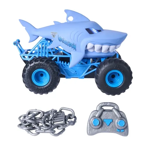 Monster Jam 1:15 Chomping Meglalodon RC Shark Truck w/Beast