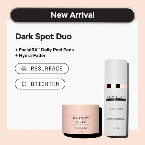 DRMTLGY Dark Spot Duo: Includes FacialRX Peel Pads and Hydra-Fader. Visibly Evens Skin Tone, Lightens the Look of Dark Spots and Post-Blemish Marks