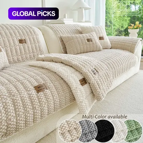 Thick Chenille Sofa Cover, Machine Washable Pet-Friendly Non-Slip Couch Slipcover for Sectional, Loveseat, Armchair and Multi-Seat Couch, Multi-Color Soft Furniture Protector Couch Covers for Sofa #GLOBAL PICKS