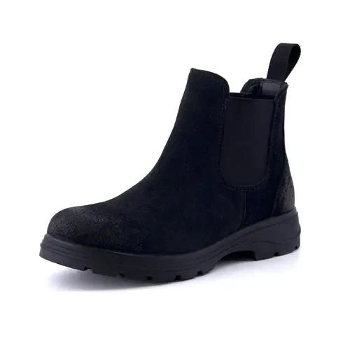 Cushionaire Britain-L Women's Chelsea Boots | Genuine Suede Ankle Boots for Women with Cushioned Insole and Lug Sole