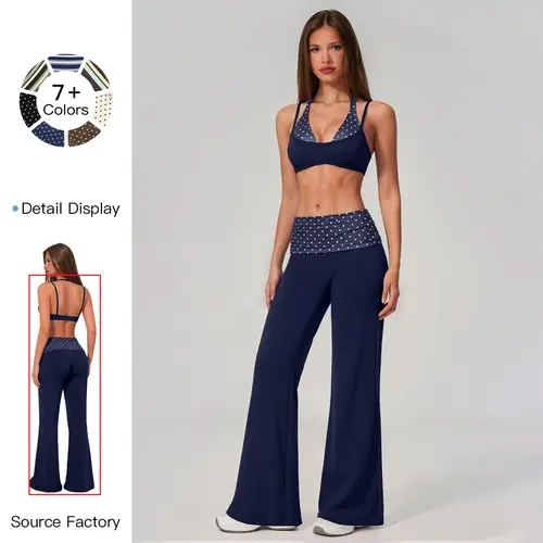 MFVIM Women's 2-Piece Matching Workout Sets - Sleeveless Chic Color-Block Fitted Cut Bra Top, High-Waisted Butt-Lifting Polyamide Fabric Workout Bottoms Set for Gym, Running