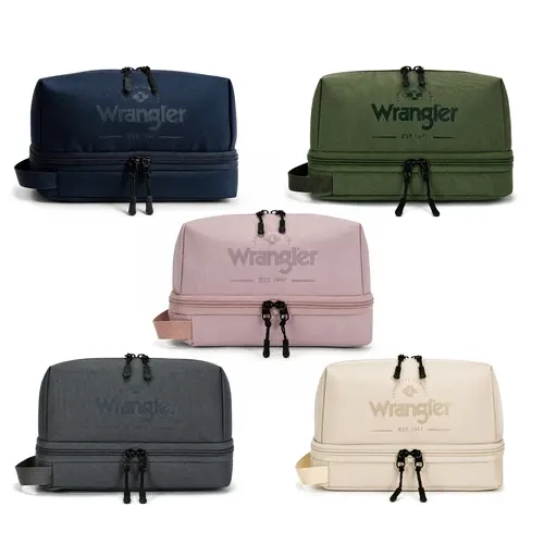 Wrangler Travel Toiletry Bag for Men Hanging Dopp Kit Waterproof