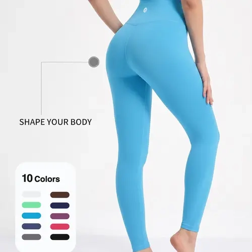 Uncia Active Women's High Waist Butt Lifting No Seam Yoga Leggings - Comfy Supportive Bottoms, Gym Pants, Daily Wear, Active Shapewear Women's Sports Leggings, Womens Fitness (Back to School)