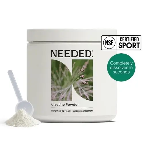 NEEDED. Creatine Powder - 150g Bottle (1 Month Supply) - Expertly-Formulated Creatine Monohydrate - 5g Serving - supports building lean muscle, supporting healthy body composition, and fueling mental and physical energy.*
