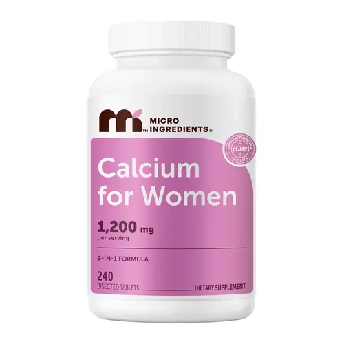 Micro Ingredients Calcium for Women 1200mg 9-in-1 Complex, 240 Bisected Tablets