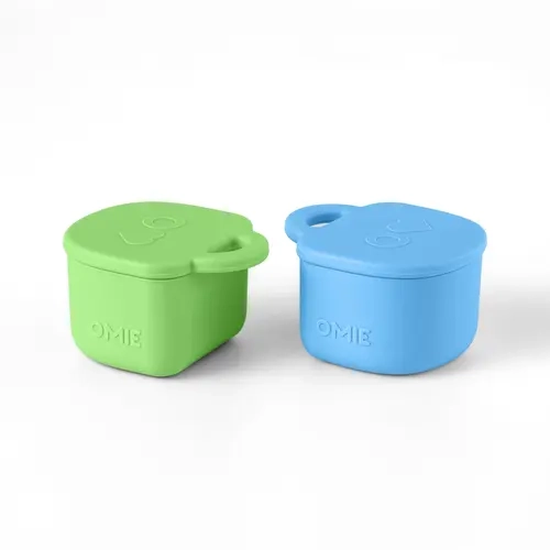 OmieBox® Lite Dip Containers - 2-Pack of 1.7 oz Leakproof Silicone Containers - TTS