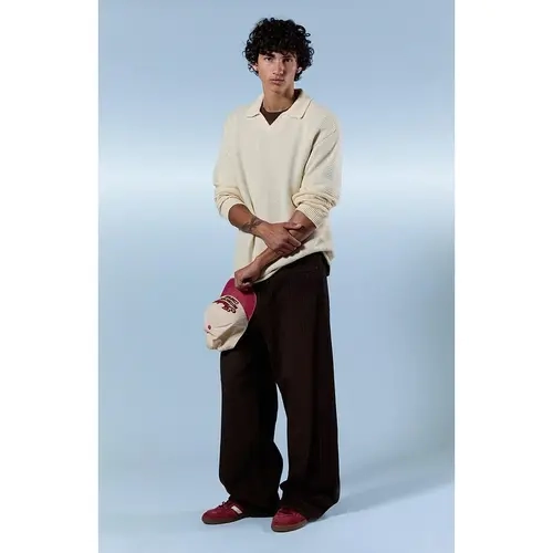 Pacsun Men's Blake Extreme Baggy Jeans Pinstripe Brown