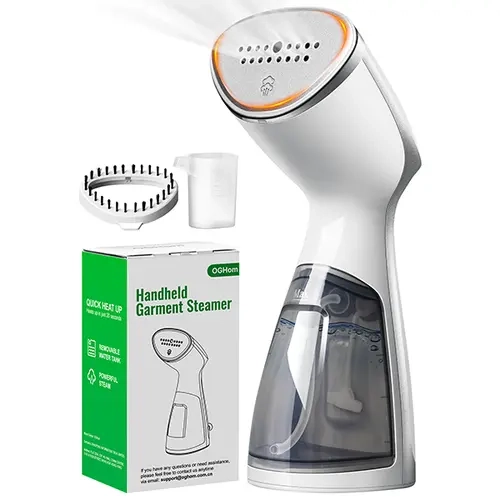 OGHom 1000W Portable Handheld Clothes Steamer - 110-120V US Plug Type, Fast Heat-Up, Powerful Steamer, Lightweight Steam Wrinkle Remover, Detachable Water Tank, Strong Penetration for Home, Travel