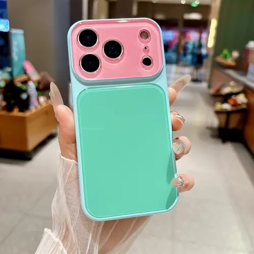 Summer Vibe Dopamine Color Block Phone Case for iPhone 18 Pro Max/18 Pro 17/16/15/14/13,Colorful Dopamine Candy Full Lens Protection,Soft Touch Minimal Aesthetic Shockproof Cover