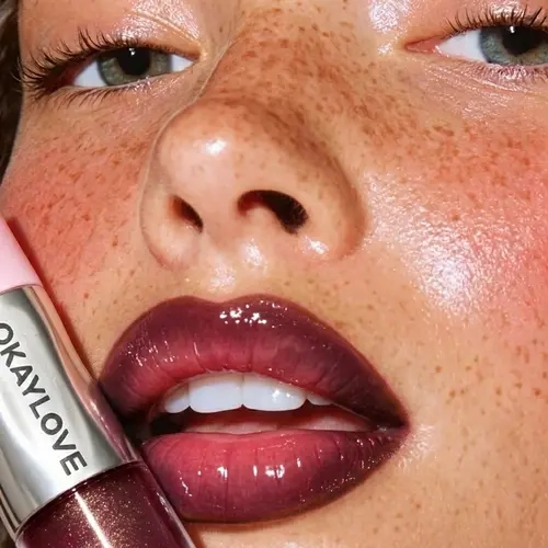 OKAYLOVE Dual-Ended Peel&Glow 2-in-1 Lip Stain & Shimmer Lipgloss Duo, Long-Lasting, Hydrating, Non-Sticky, Lightweight Glitter Makeup for Natural Look (01 Cinnamon Roll) #BackToSchool #SoHoChic
