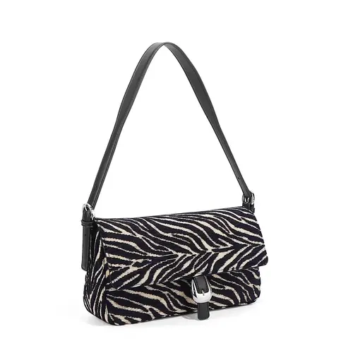 Shoulder Bag for Women - Purses for Women Zebra Pattern Bag Purse Classic Retro Handbag with Removable Strap, Underarm Purse Clutch Purses Trendy Work Bag, Perfect for Dates, Outings and Parties, Fashion Shoulder Bag