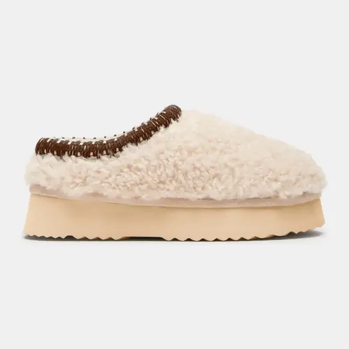SELENA FAUX SHEARLING NATURAL