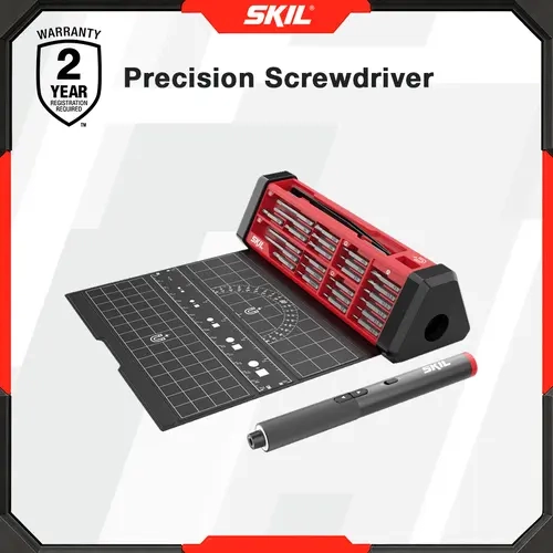 SKIL PWRCORE GO 4V Rechargeable Precision Screwdriver with 50-Pc. Bit Set and All-In-One Portable Workstation