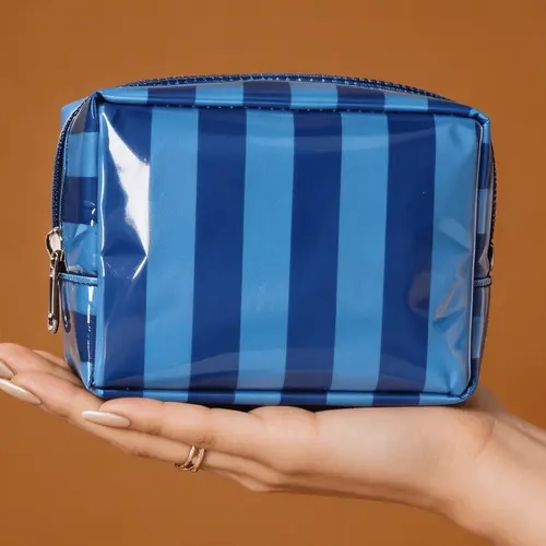 2026 New Summer Fall Color Block Retro Polka Dot Waterproof Storage Bag, Mini PVC Makeup Bag, Travel Makeup Pouch, Durable Glossy Fabric, Cosmetic Bags, Travel Essential