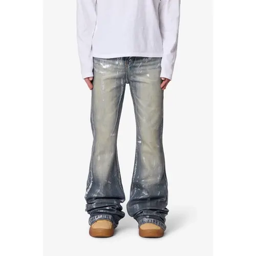 mnml Waxed Super Stacked Denim - Blue