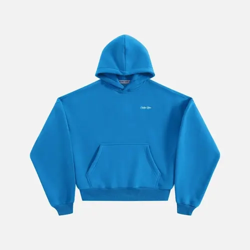 Aelfric Eden Men's Vintage Cotton Script Cropped Oversized Hoodie - Kangaroo Pocket, Ribbed Cuffs, Ribbed Hem, Soft Fabric, Solid Plain, Script Logo, Fashion Streetwear, Polyester Clothes, Gift for Boyfriend, Unisex Basic Top