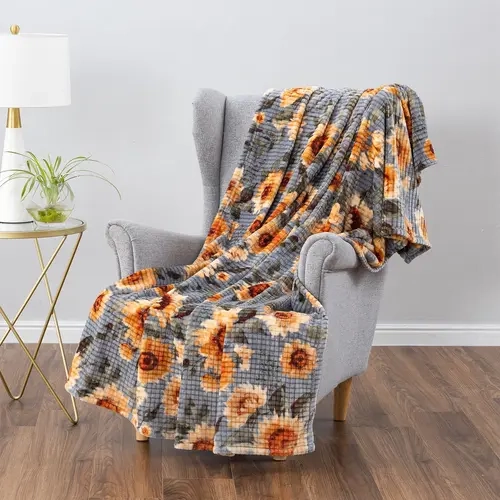 Berkshire Sunflower Dobby Velvetsoft 60x70 Throw