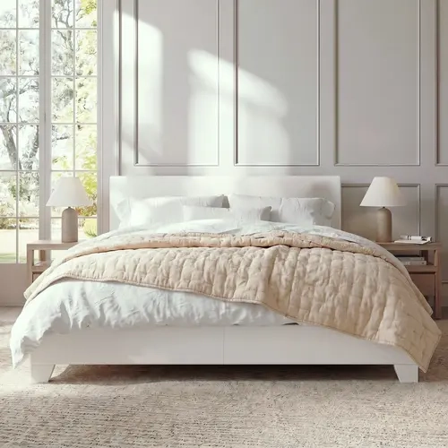SHA CERLIN Minimalist PU Leather Contemporary Upholstered Modern Platform Bed Frame - Low Profile, Adjustable Headboard Bed Frames, Strong Support, No Box Spring Needed, Easy Setup, Queen/Full/King Size Indoor Bedroom Furniture
