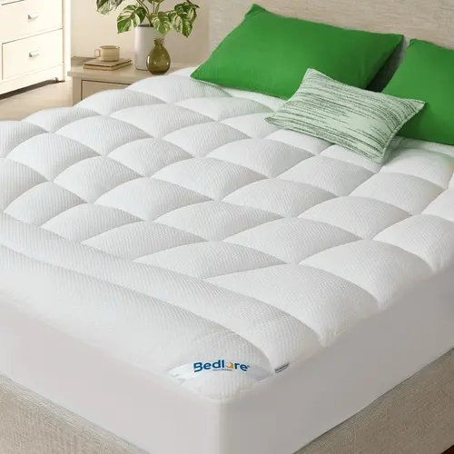 NEW ARRIVAL【BEDLORE】Mattress Topper, Ultra Soft Tencel Blend Pillow Top Mattress Pad for Back Pain Relief, 800 GSM Extra Thick and Breathable Cooling Mattress Cover with 6-18 Inch Deep Pocket HomeEssentials