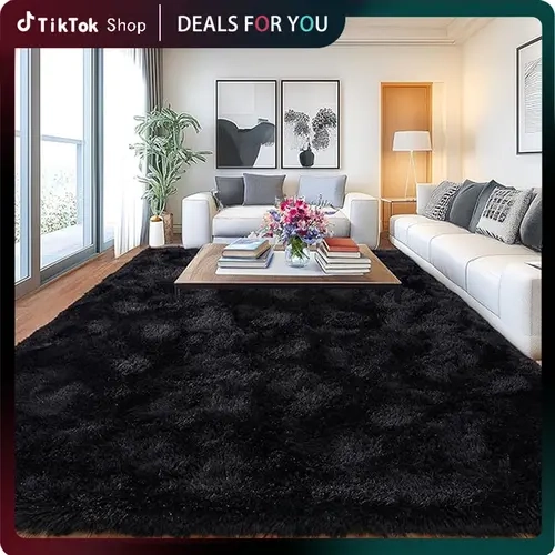 MUGORN Multi-Size 3-Layer Thick Super Soft Shaggy Fuzzy Polyester Fiber Low Noise Floor Mats Area Rugs, Modern Minimalist Super Dense Hand-Washable Rug for Bedroom/Dorm Indoor Floors, Cozy Vibe Decor for Back to School