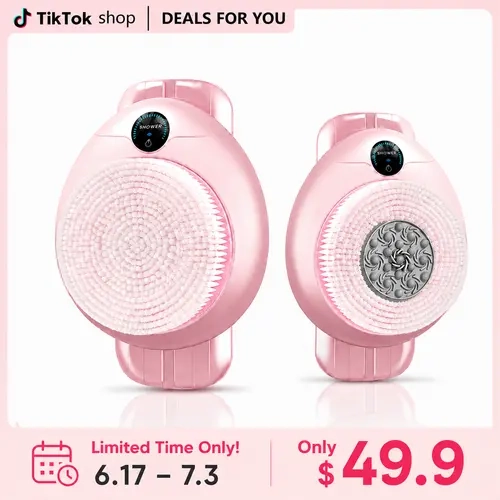 LIVEFULL Smart Wall-Mounted Electric Exfoliating Brush - Rechargeable Hands-Free Shower Scrubber Tool, 3 Speeds, 360° Rotation, Soft Bristles, Accessories for Exfoliating Body Care & Deep Cleanse