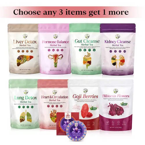 Livestream Buy 3 get 1 freebie- Custom Combination of Herbal Tea, Choose Any 3 items, Natural Herbal Tea, Caffeine-Free, Non-GMO | Daily Beverage | iTREE