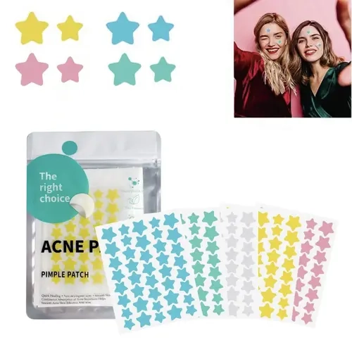 Pimple Patches for Face 200pcs,Hydrocolloid Acne Patches, Colorful Spot Stickers with Tea Tree,Cute Star Pimple Patches for Healing Stickers Zit Patch