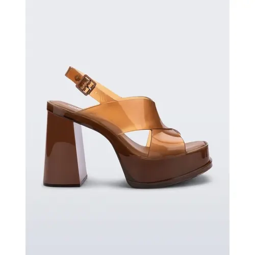 Melissa Dance Heel Women's Dressy Platform Sandals - Open Toe Sky-High Platform Elevator Dance Heels with Ankle Strap, Flexible Uppers for Dancing