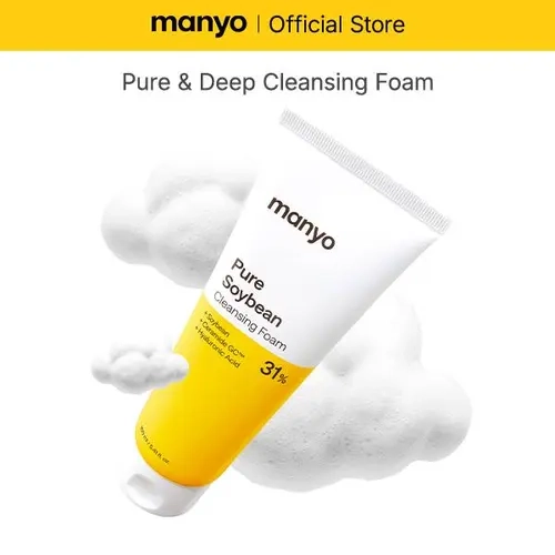 Pure Soybean Cleansing Foam, Facial Cleanser, for Double Cleansing, Pore Cleaner, Blackhead Remover, Acne Face Wash, Korean Skin Care, 5.4 fl oz (160ml)
