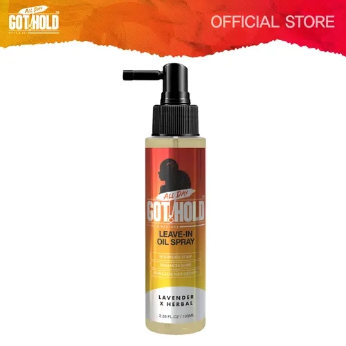 ALL DAY GOT HOLD Lavender Leave-In Hair Oil Spray - Lightweight Daily Treatment for All Textures, Moisturizes & Hydrates Scalp, Smooths Strands, Ideal for Braids & Protective Styles, Fine Mist Leave-In Protect Spray Scalp Care