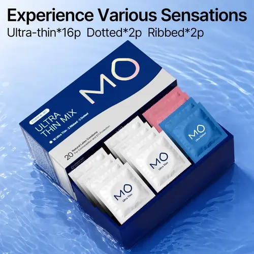 SohoChic Trio Bundle Variety Pack Condoms for Men, 20-Pcs Natural Latex, 3 Triple Sensations Textured Mix (Ultra Thin, Ribbed Dot), pH Balanced, Comfortable, Non-Tight, Universal Regular Fit, Free 3-Day Shipping