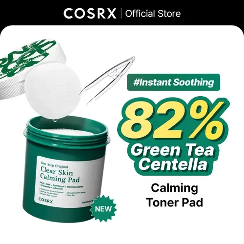 [COSRX Official] One Step Original Clear Skin Calming Pad l #GreenCalmingPad #CalmingTonerPad l • Early Blemishes & Acne-Prone Skin • Redness & Sensitive or Irritated Skin • Weakened Skin Barrier • Uneven or Rough Skin Texture • Dry or Dehydrated Skin
