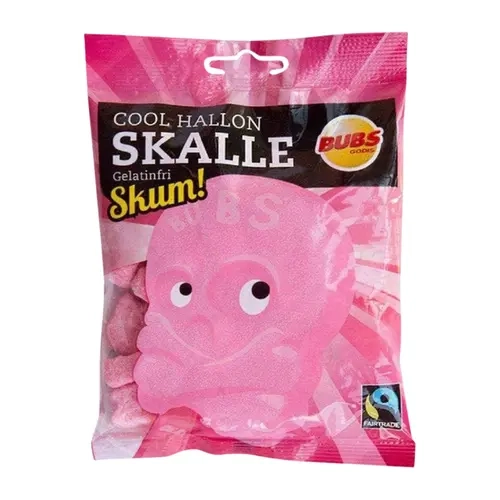 Raspberry Skulls BUBS Candy Bag