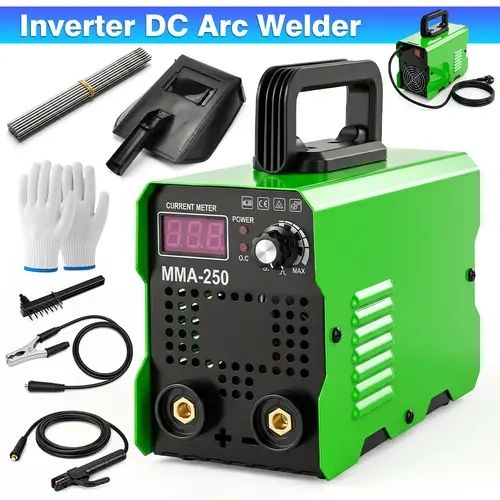 110V Portable IGBT Inverter Handheld Stick Welder Complete Welding Kit - Gasless Digital Welding Tool with LCD Display, Auto Match, Handheld Grip, Beginner-Friendly, Lightweight Welder Tools Kit Set