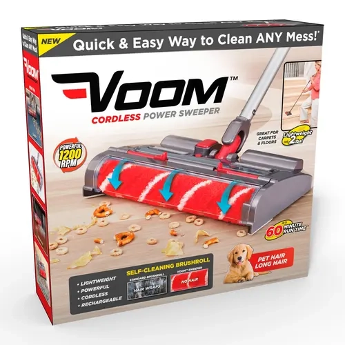 Voom Cordless Power Lightweight Multi-Surface Floor Sweeper