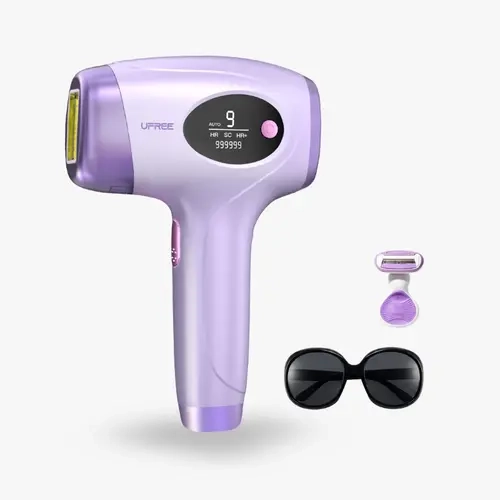 Ufree IPL Hair Removal Device, Full Body for Women Men at Home, Long-Lasting & Painless, 20J & 3 Smart Modes, 990k Flashes, Hair Remover for Armpits Legs Arms Face Bikini Line (Purple),Christmas Gift