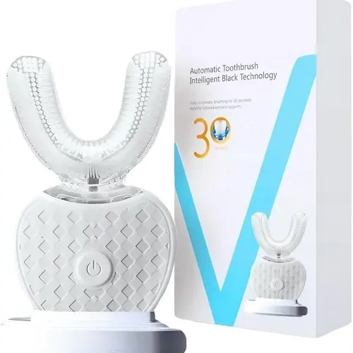Electric Sonic Toothbrush Automatic Cleaning Toothbrush, U-Shaped Teeth whitening Brush, 360° Ultrasonic Electric Toothbrush for Adult
