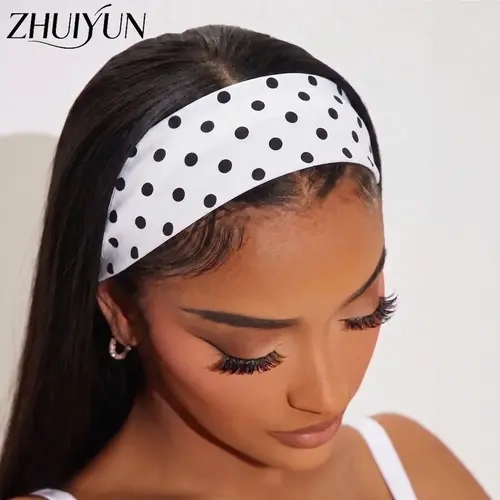 Women's Fashion Polka Dot Yoga Elastic Headband, Sporty Quick Dry Hair Tie, Universal All Seasons Headscarf, Makeup Accessory