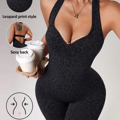 Women's Sleeveless Striped Strap Jumpsuit, Casual Fit Below the Knee Design, Ideal for Cycling & Daily Activities, Comfortable Unlined Style
