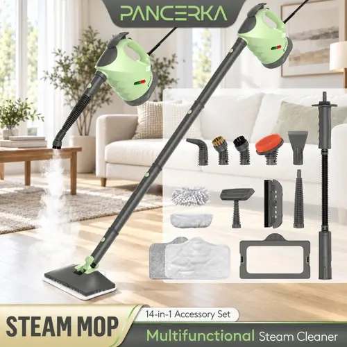 14-in-1 Corded Cleaning Set Steam Mop & Handheld Steam Cleaner, 248°F Floor Cleaning System, 20s Fast Heat-Up, 13.12 ft Cord, Standard Plug, 14 Accessories for Multi-Surface Clean (Sealed Hardwood, Tile)