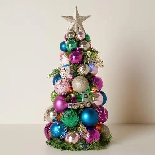 Kringle Express 23" Lit Shatterproof Ornament Tree