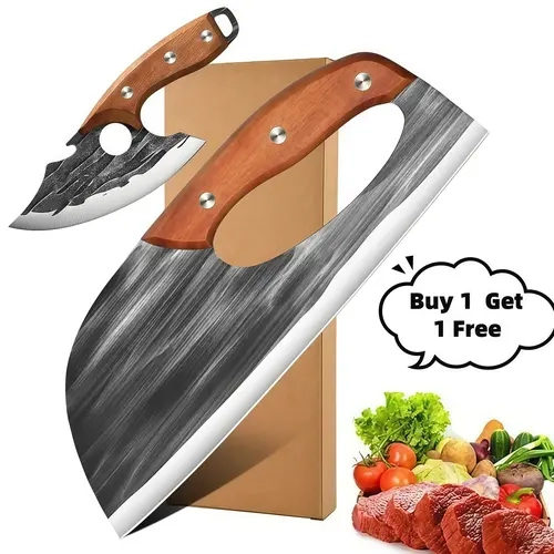 [Buy 1  Get 1 Free] For Only Today 2pcs kitchen knives, super sharp kitchen knives, meat cutters, kitchen knives and slicing knives Combination knife Block household knife chef  knifes meat cleaver knife kitchen  knives Kitchenware Meatcleaverset Cooking