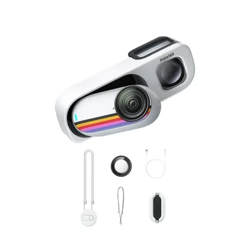 Insta360 GO 3S Retro Bundle Special Edition - 4K Vlogging Camera Recorder, Content Creator Camera, Wearable Pocket Portable Body Cam, Hands-Free POV, Retro Filters, 4K30fps, Extra Battery, Lightweight for Street Shoots