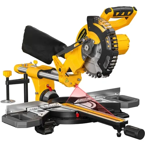 【Tool Only, No Battery】DOVAMAN 8in Cordless Sliding Miter Saw ,Brushless Motor + Laser Guide ,8-1/4" Compact Wood Cutting Tool,Cordless Miter Saw Compatible with DEWALT 20V MAX Battery |,45° Bevel & Laser Guide sohochic, Battery Power