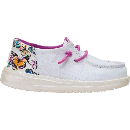 HEYDUDE Wendy Funk Kids Butterfly - Comfortable Slip on Shoes for Kids