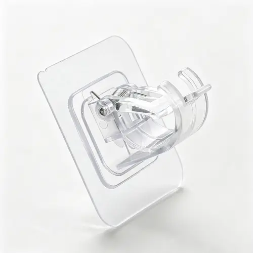 Drill-Free Self-Stick Curtain & Shower Rod Support Clip - No-Bracket Curtain Mount, Tension Pole Holder, Wall-Mounted Home Utility Accessory, Drill-Free Pole Holders